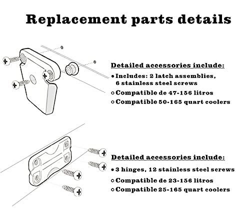 Cooler Hinge and Latch Set, High Strength Cooler Latch Replacement Parts. | The Storepaperoomates Retail Market - Fast Affordable Shopping