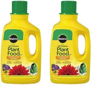 Miracle-GRO 1001502 Liquid All Purpose Plant Food Concentrate, 12-4-8, 32-Ounce Bottle (2-Pack (32 Oz))