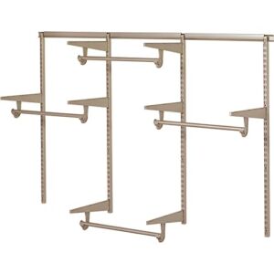 Closet Culture by Knape & Vogt Culture 6 ft. Steel Closet Hardware Kit in Champagne Nickel Shelving (0300-KITA-6CN)