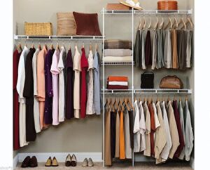 Closet Organizer Shelves System Kit Shelf Rack Clothes Storage Wardrobe Hanger