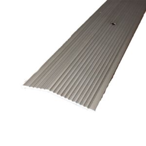 M-D Building Products 43854 M-D Wide Fluted Carpet Trim, 36 in L X 1-3/8 in W, Aluminum, Pewter, Pack of 1