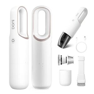 Handheld Vacuum Cordless Car Vacuum Rechargeable Dust Busters Hand Vacuum, Portable Small Hand Held Vacuuming Cordless, Mini Vacuum Cleaner with Powerful Suction for Home, Office, Car, Pet Hair