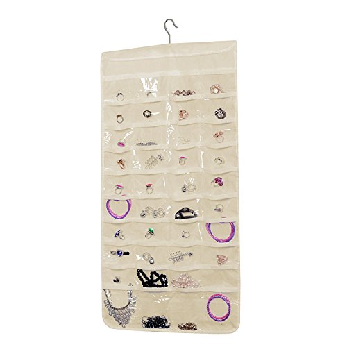 Qrandy 80 Pockets Hanging Closet Jewelry Dual-sided Organizer | The Storepaperoomates Retail Market - Fast Affordable Shopping