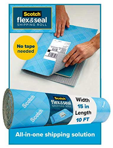 Scotch Flex and Seal Shipping Roll, 10 ft x 15 in, Just Ship It, No Boxes, No Tape, Easy Packaging Alternative to Poly Mailers, Shipping Bags, Bubble Mailers, Padded Envelopes, Boxes (FS-1510) | The Storepaperoomates Retail Market - Fast Affordable Shopping