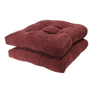 Arlee Non-Skid Chair Pads, 2 Count (Pack of 1), Burgundy Red