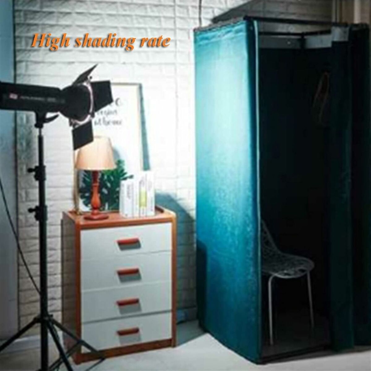 SXFYWYM Clothing Store Fitting Room, Fitting Room Clothing Store with Hook Up Mobile Locker Room Portable Dressing Room Thick Cotton Linen Privacy Partition Curtains with Metal Frame | The Storepaperoomates Retail Market - Fast Affordable Shopping