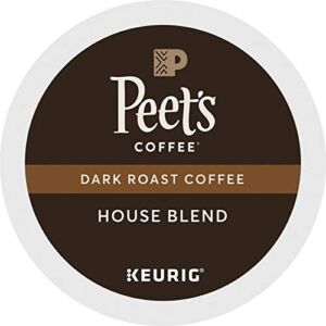 Peet’s Coffee & Tea House Blend K-Cup Portion Pack for Keurig K-Cup Brewers, 88 Count – Packaging May Vary