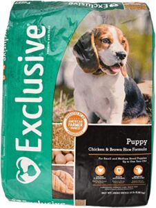 Exclusive | Nutritionally Complete Puppy Food | Chicken and Brown Rice Recipe – 15 Pound (15 lb.) Bag