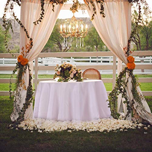 TANIASH White Round Tablecloth 6 Packs 120inch 100% Polyester Tablecloths for Wedding/Party… | The Storepaperoomates Retail Market - Fast Affordable Shopping