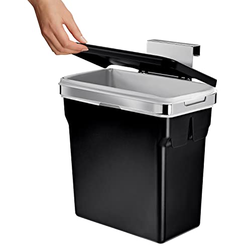 simplehuman 10 Liter / 2.6 Gallon In-Cabinet Trash Can Heavy-Duty Steel Frame, Black | The Storepaperoomates Retail Market - Fast Affordable Shopping