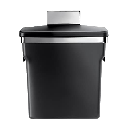 simplehuman 10 Liter / 2.6 Gallon In-Cabinet Trash Can Heavy-Duty Steel Frame, Black | The Storepaperoomates Retail Market - Fast Affordable Shopping