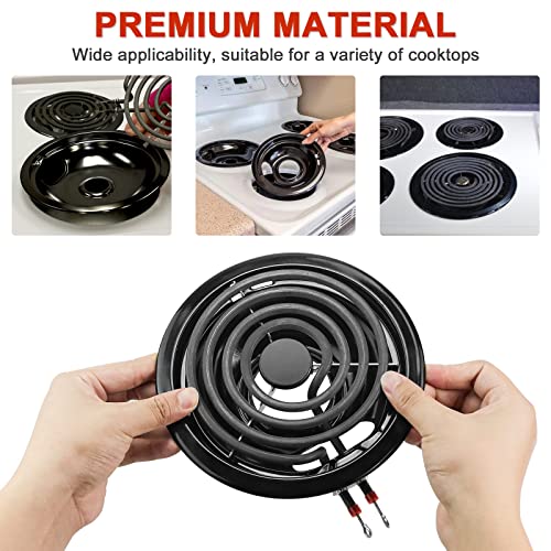 W10290350 W10290353 Black Porcelain Burner Drip Pans By AMI PARTS – Replacement for Whirl-pool Electric Range Cooktop – Includes 2 8-Inch and 2 6-Inch Pans | The Storepaperoomates Retail Market - Fast Affordable Shopping