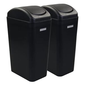 Doryh 12 L Plastic Trash Can, Kitchen Garbage Can with Swing Lid, 2 Packs
