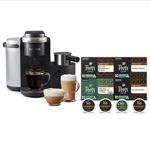 Keurig K-Café Single Serve & Carafe Coffee Maker with Peet’s Coffee Dark Roast Variety Pack Coffee Pods, 40 K-Cup Pods