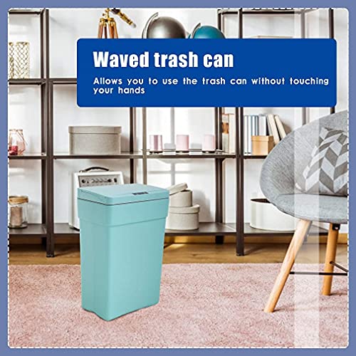 HGS Kitchen Trash Can Waste Bin Garbage Can Touch Free 13 Gallon Automatic Trash Bins with Lid, 50 Liter Sensor Touchless Garbage Bin for Bedroom Bathroom Home Office, 2 Pack (Blue) | The Storepaperoomates Retail Market - Fast Affordable Shopping