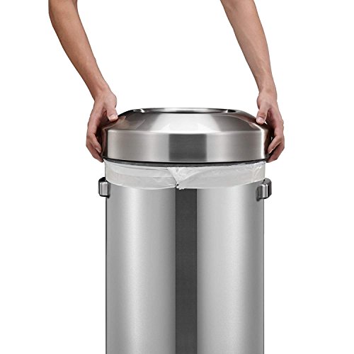 EKO Urban Commercial Round Open Top Stainless Steel Trash Can 90L | The Storepaperoomates Retail Market - Fast Affordable Shopping