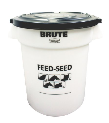 Rubbermaid Commercial Products Feed and Seed BRUTE Container with Lid, 20 Gallon Trash Can, Food Storage | The Storepaperoomates Retail Market - Fast Affordable Shopping
