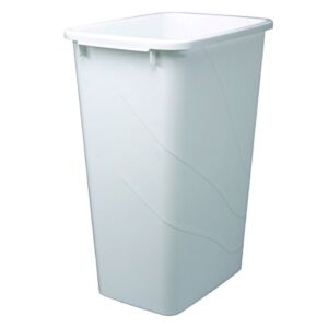 Knape & Vogt QT50PB-W Replacement Trash Can, 21.56-Inch by 15.55-Inch by 11.13-Inch,White