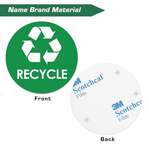 Recycle Sticker Trash Bin Label – 4″ x 4″ – 5 Pack Organize Garbage Waste from Recycling – Great for Metal Aluminum Steel or Plastic Trash Cans – Indoor & Outdoor – Use at Home Kitchen & Office | The Storepaperoomates Retail Market - Fast Affordable Shopping