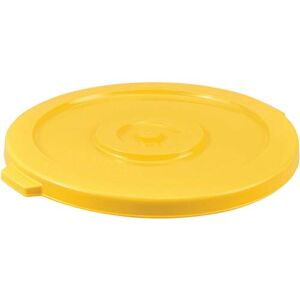 Global Industrial 44 Gallon Garbage Can Lid, Yellow