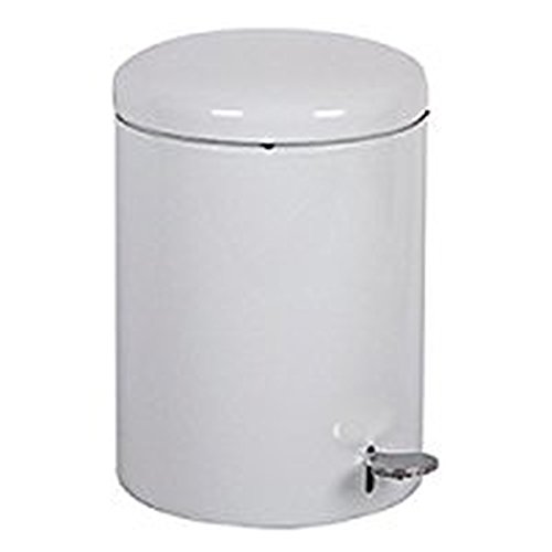 WITT 2240WH Step On Metal Biohazard Waste Container, 4gal Capacity, 11-1/2″ Diameter x 16″ Height, White | The Storepaperoomates Retail Market - Fast Affordable Shopping