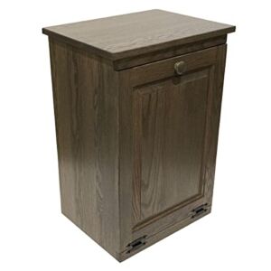 Peaceful Classics Tilt Out Trash Cabinet- Amish Handcrafted Wooden Pull Out Cabinet, Decorative Trash Bin Cabinet for Kitchen, Bedroom, & Home Patio, Tilt Out Laundry Hamper Cabinet, Antique Slate