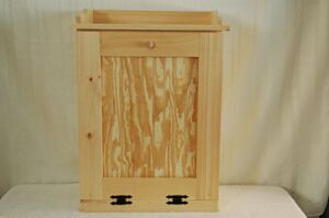 Kenzie’s Kreations Handcrafted Wooden Trash Can, 13 Gallon