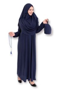 Avanos Prayer Clothes for Muslim Women, Praying Hijabs Islamic Abaya Niqab Burka Hijab Face Cover Clothing Muslim Dress Islam (as1, Alpha, s, xx_l, Regular, Regular, Navy Blue, 1)