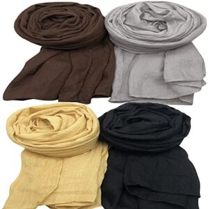 WANBAO 4 Pcs Women Scarves Shawl Keep Warm Scarf Wrap Scarves Fashion Shawls B.