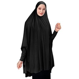Lenmipot Women Muslim Hijab Cover Islamic Khimar Long Salah Clothes Prayer Hijab