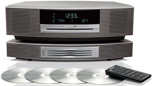 Bose Wave Music System with Multi-CD Changer – Titanium Silver, Compatible with Alexa Amazon Echo (Renewed)