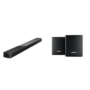 New Bose Smart Soundbar 900 Dolby Atmos with Alexa Built-in, Bluetooth connectivity – Black & Surround Speakers, Black