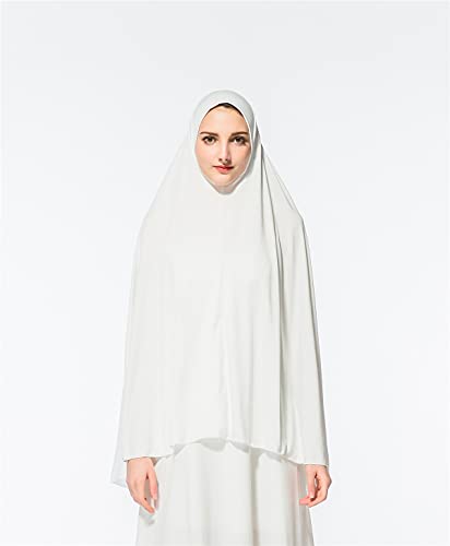 Qubanda Women Muslim Islam Headscarf Hijabs Muslim Headscarf Turban Jersey Hijabs Long Cape Hat, White, Large | The Storepaperoomates Retail Market - Fast Affordable Shopping