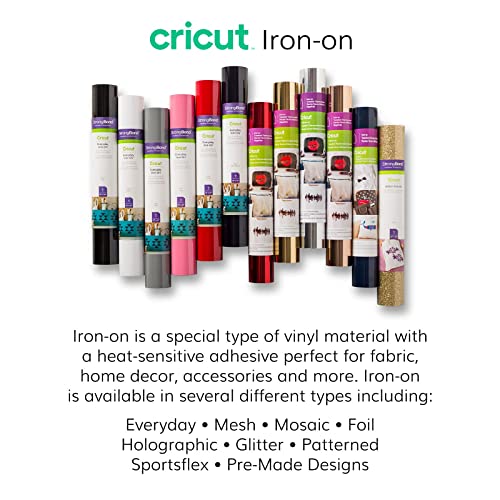 Cricut Everyday Iron On – 12” x 2ft – HTV Vinyl for T-Shirts – Use with Cricut Explore Air 2/Maker – White | The Storepaperoomates Retail Market - Fast Affordable Shopping