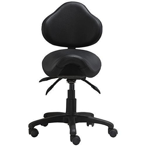 2xhome – Ergonomic Adjustable Rolling Saddle Stool Chair with Back Wheels Support for Clinic Hospital Pharmacy Medical Beauty Lab Exam Office Technician Physical Therapy Physician Dental | The Storepaperoomates Retail Market - Fast Affordable Shopping