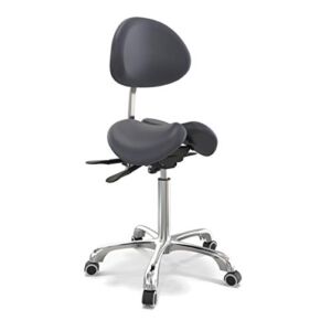 Master Massage Berkeley Ergonomic Split Seat Style Backrest Saddle Stool With Two Tilting Option In Royal Blue, 1count