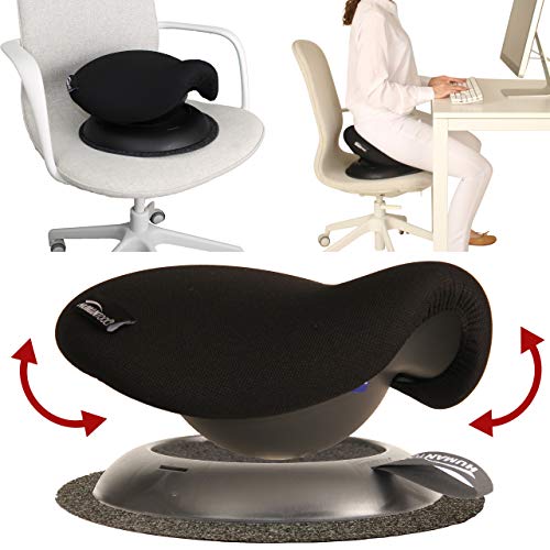 Portable Saddle Stool – Make Any Chair a Swinging Saddle Chair – Perfect for Ergonomic Office Chair – Makes A Great Gift for Coworkers and Friends – Comfortable Ergonomic Stool (Black) – by Humantool | The Storepaperoomates Retail Market - Fast Affordable Shopping