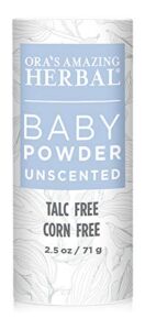 Talc Free Baby Powder, Cornstarch Free Baby Powder, Unscented Fragrance Free Powder, Arrowroot Baby Powder, Talc-Free Baby Powder, Ora’s Amazing Herbal