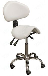 SkinAct® Esthetician Saddle Stool (White)