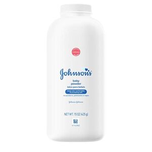 Johnson’s Baby Powder, Hypoallergenic and Paraben Free, 15 oz