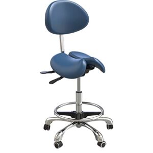 oiakus Saddle Chair, Ergonomic Dentist Stool, Adjustment Lift Rotating Makeup Chair, for Dental Lab Salon Massage Studio Office