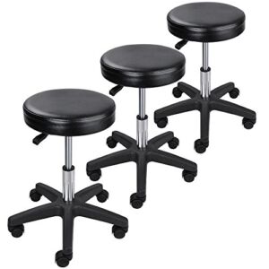 AW 3X Adjustable Tattoo Salon Stool PU Leather Hydraulic Rolling Chair Facial Massage Spa with Rotation Wheels