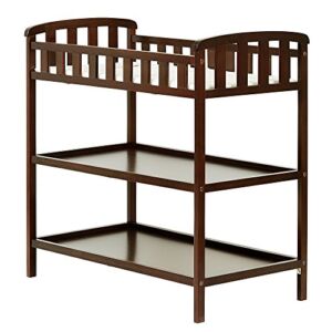 Dream On Me Emily Changing Table In Espresso, Comes With 1″ Changing Pad, Features Two Shelves, Portable Changing Station, Made Of Sustainable New Zealand Pinewood