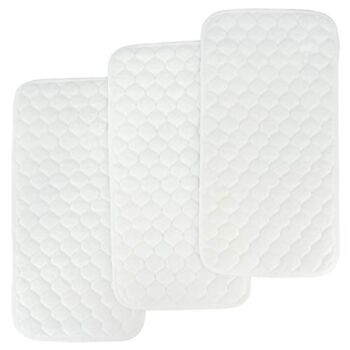 BlueSnail Bamboo Quilted Thicker Waterproof Changing Pad Liners, 3 Count (Snow White) | The Storepaperoomates Retail Market - Fast Affordable Shopping