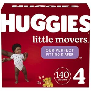 Huggies Little Movers Baby Diapers Size 4,70 Count (Pack of 2)