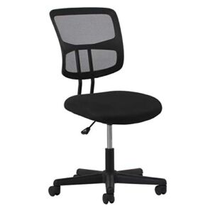 OFM ESS Collection Swivel Mesh Back Armless Task Chair, in Black (ESS-3020)