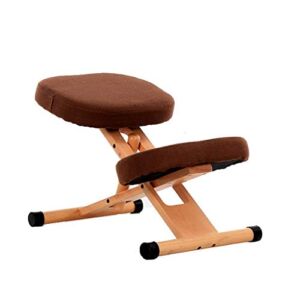 Kneeling Chair Ergonomic Adjustable Ergonomic Helps Reduce Lower Back Pain Orthopaedic Knee Stool ，5 Colours ZHJING (Color : Brown)