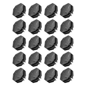 SONGMICS Plastic Connectors for DIY Wire Cube Storage Unit, 20 Pieces, ABS Connector with 8 Slots, Black AULPC0B20