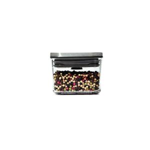 OXO Steel POP Small Square Container –  0.4 Qt for Dried Herbs and More