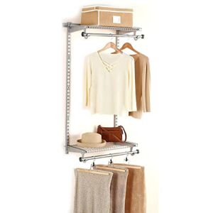 Rubbermaid Configurations Custom Add On Closet Shelving & Closet Organizer Kit, 48″, Titanium